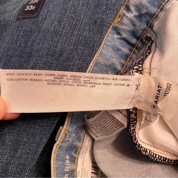 NWT Ariat jeans Mykonos ultra high rise Tom boy distressed jeans 33 reg - Picture 15 of 16